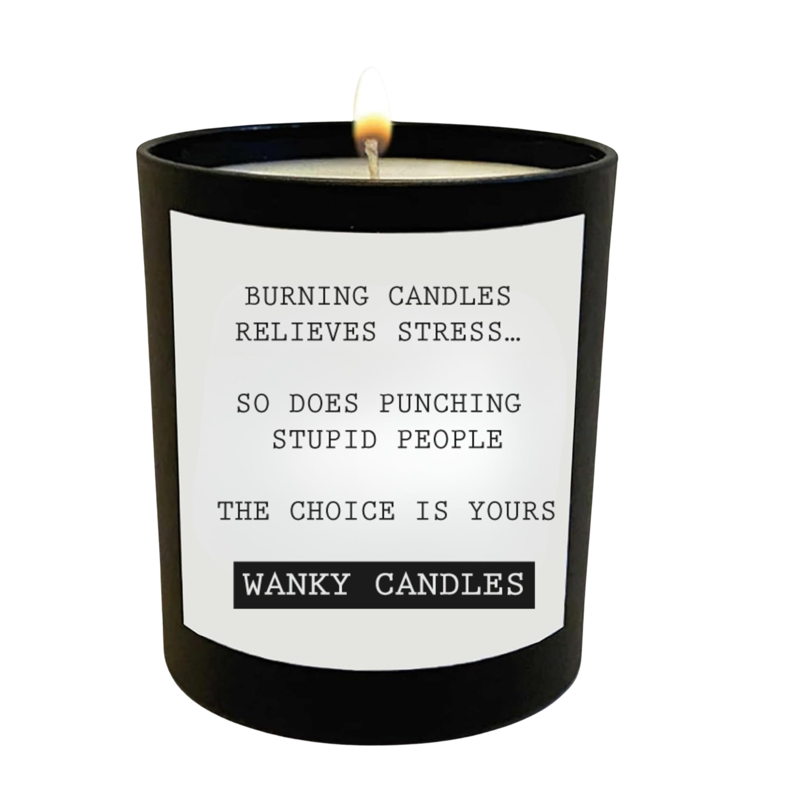 Wanky Candle - Burning Candles Because Burning People is Illegal | Dark Humour Candle