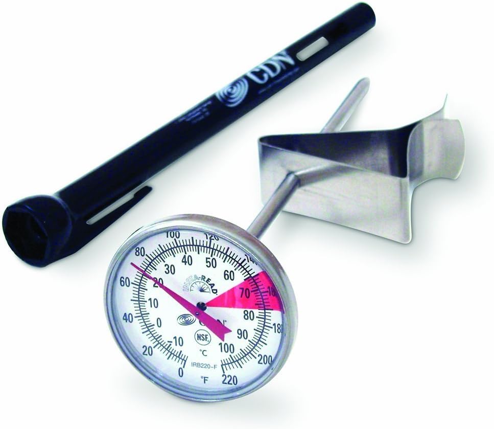 CDN IRB220-F ProAccurate Insta-Read NSF Beverage and Frothing Thermometer, 5-inch stem - Set of 2