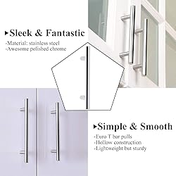 Probrico 4 Inch Polished Chrome Cabinet Handles 30