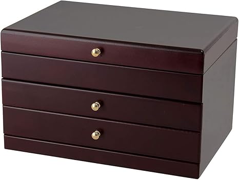 Amazon 茶谷産業 Chatani ジュエリー収納 ブラウン 高さ16 5 幅26 5 奥行cm 収納ケース ボックス オンライン通販