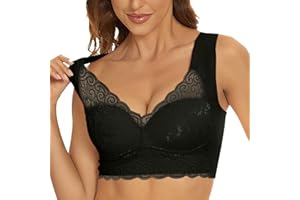 SBLIODA Sblidoa Sports Bras for Women High Support Wire Free Bra Sexy Lace Push Up Plus Size Bra Comfortable Breathable Underwear