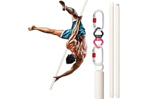 PRIORMAN Flying Pole 2M Aerial Dancing Pole Equipment Flying Pole for Home Silver Portable Dance Pole Great for Bedroom, Pole Dance Studio & Pole Fitness