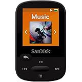 SanDisk Clip Sport 8GB MP3 Player, Black With LCD Screen and MicroSDHC Card Slot- SDMX24-008G-G46K