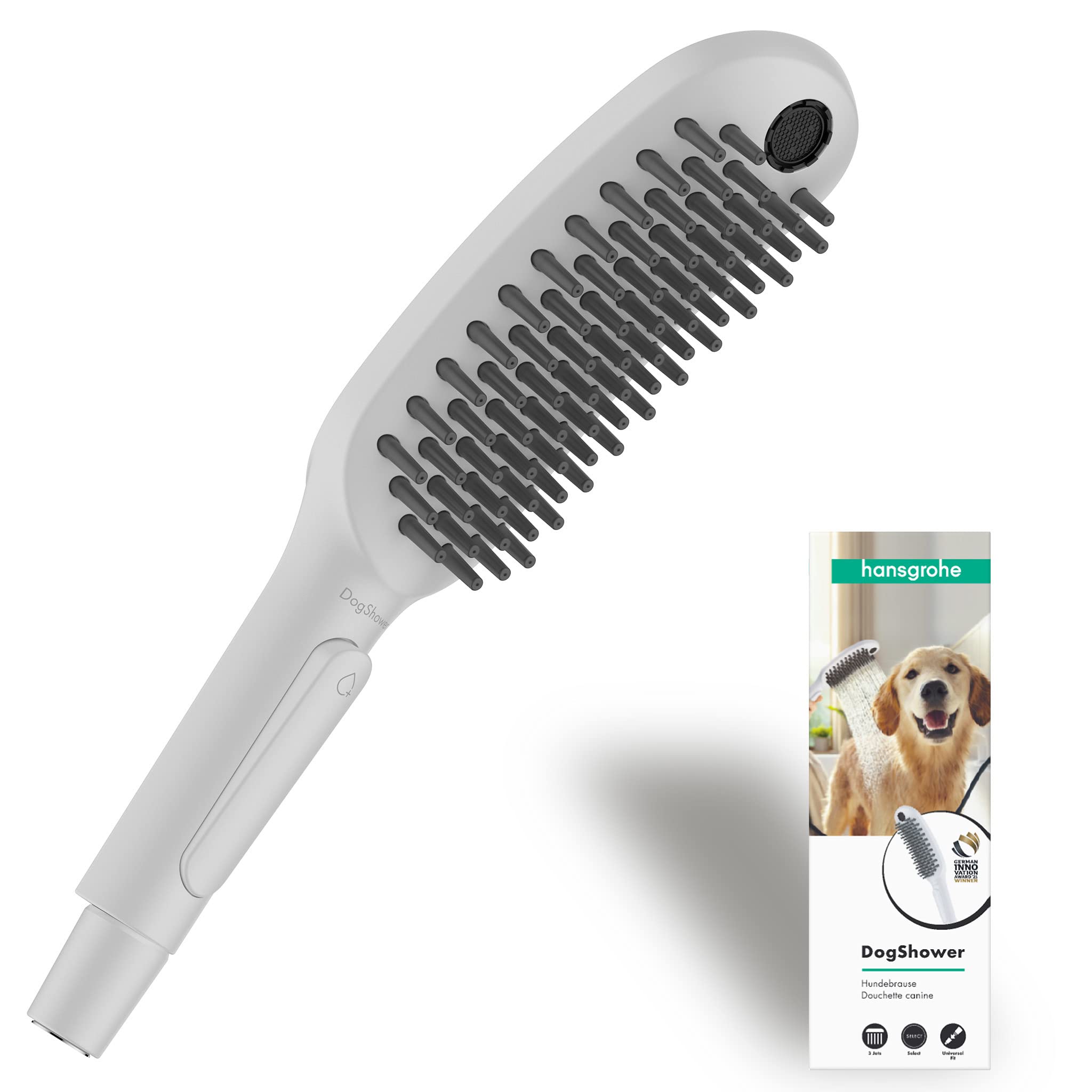 hansgrohe DogShower 3 Sprays with massage nozzles matt white