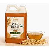 SULU ORGANICS 100% Pure USDA Certified Organic Extra Virgin Unrefined Wheat Germ Oil- 4 lbs/ 64 fl.oz