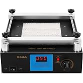 SAHUANIYE 853A Soldering Hot Plate,450W Preheating Oven Station for BGA/SMD | PCB Rework Heating Plate For Circuit Board Welding Repair, PID Temp Control 122-752&deg;F, LED Display, 4.72 inch Heating Area