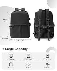 CADOLIM Black Large Travel Backpack For Women