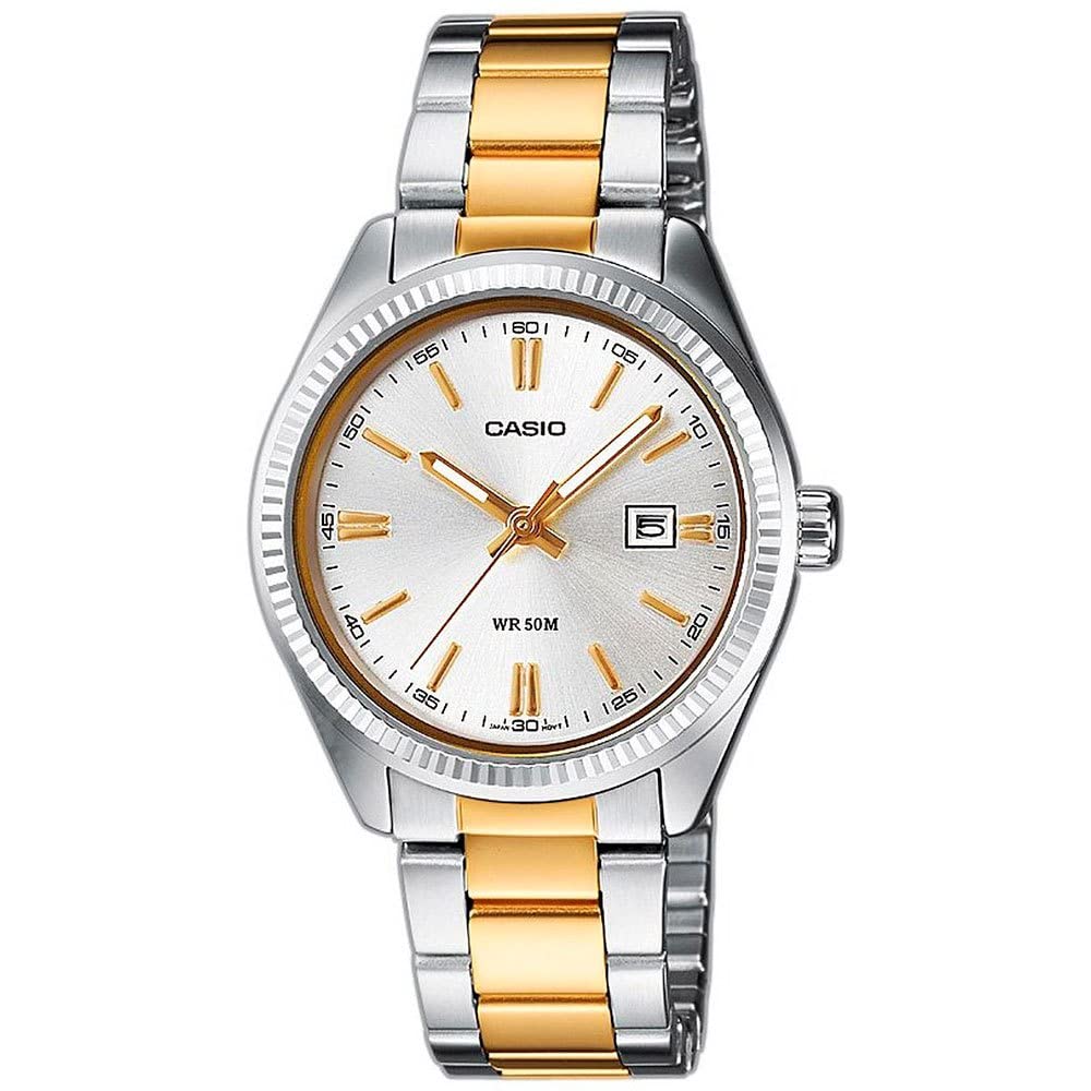 Casio Women's Analogue Quartz Watch with Stainless Steel Bracelet LTP-1302PSG-7A
