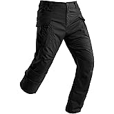 Men's Fleece Lined Tactical Pants Insulated Winter Cargo Thermal Work Pants Mens Snow Hiking Pants for Cold Weather