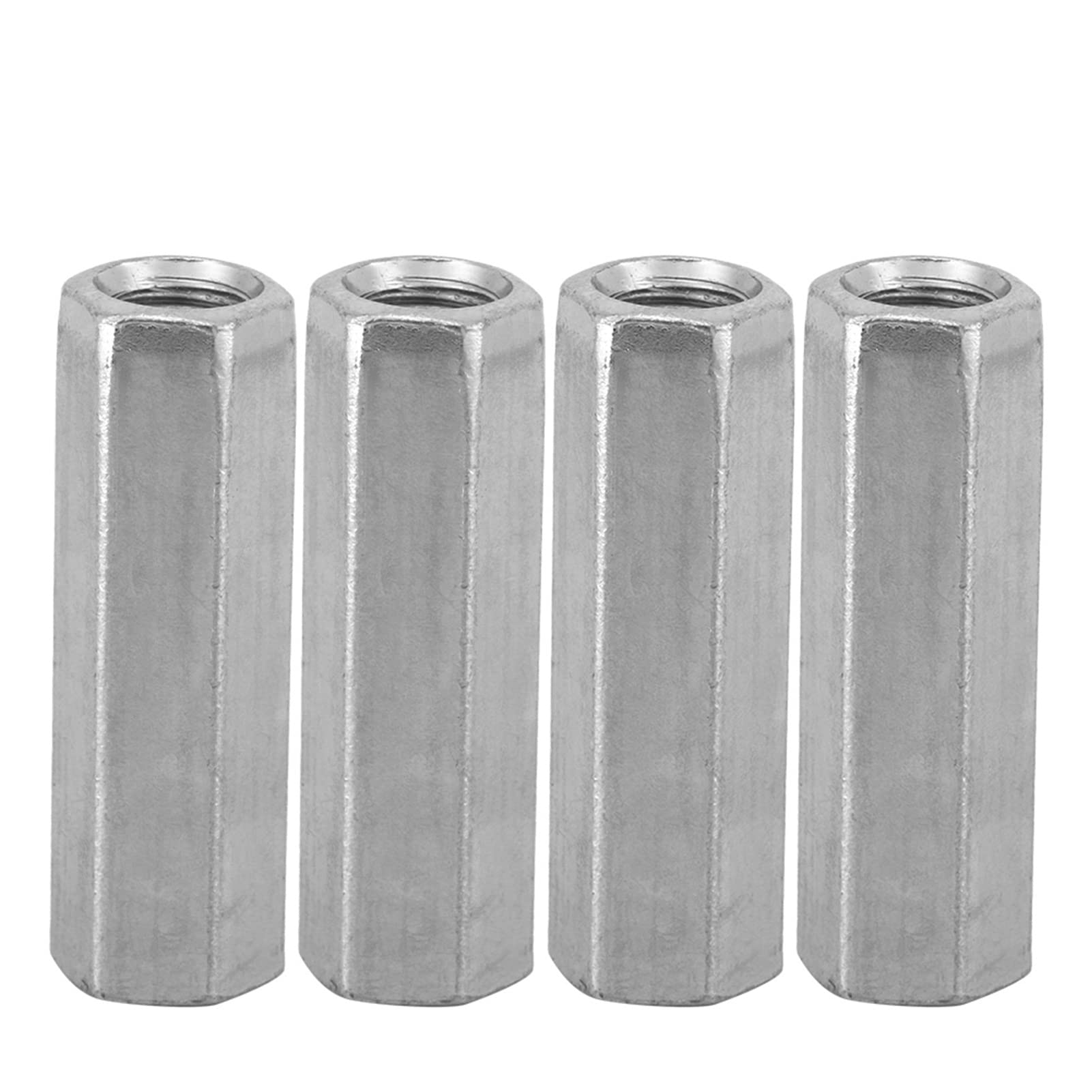 10pcs Long Hex Nut Long Rod Coupling Nut Zinc Plated Carbon Steel Connecting Cap Joint Nut (M8*40)