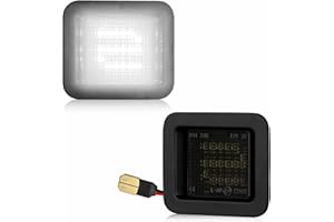 LESAUCE LED License Plate Lights for 2015-2020 2021 2022 Ford F-150, LED Tag Lights for 2017-2020 Raptor, Smoke Lens, 6000K White, Plug N Play, 2PCS