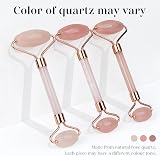 BAIMEI Gua Sha & Jade Roller Rose Quartz Facial Massager Gift Set view 8