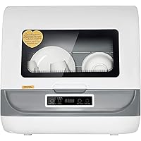 Portable Countertop Dishwasher, 5 in 1 Multifunctional Dishwasher with Automatic Air-drying Function, 3 Washing Program…