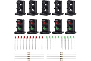 Evemodel 10 Sets Target Faces with LEDs Railway Dwarf Signal HO OO Scale 2 Aspects JTD19