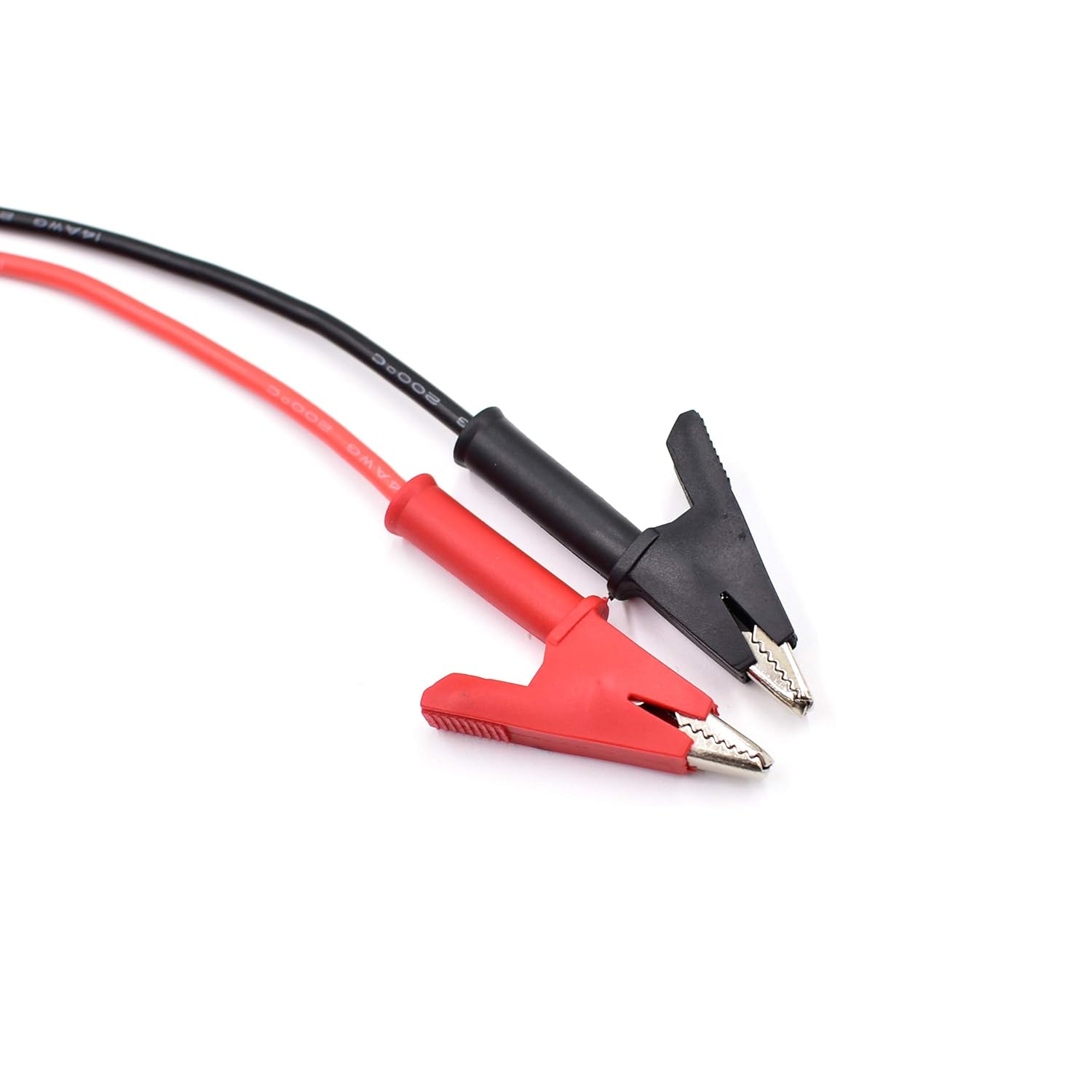 2Pcs Test Leads Alligator Clips to Alligator Clip Heavy Duty Silicone