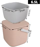 ASelected Kitchen 6.5L Food Waste Compost Caddy Bin with Lid Light Coffee view 2