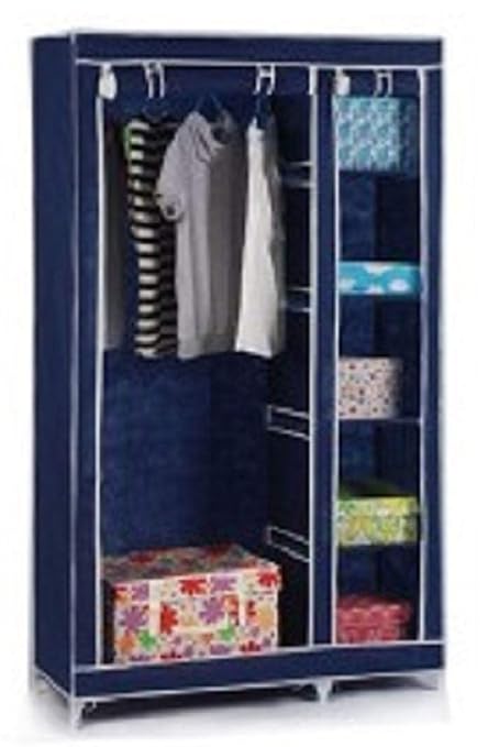 Home Furniture Diy Wardrobes Double Canvas Wardrobe Cupboard