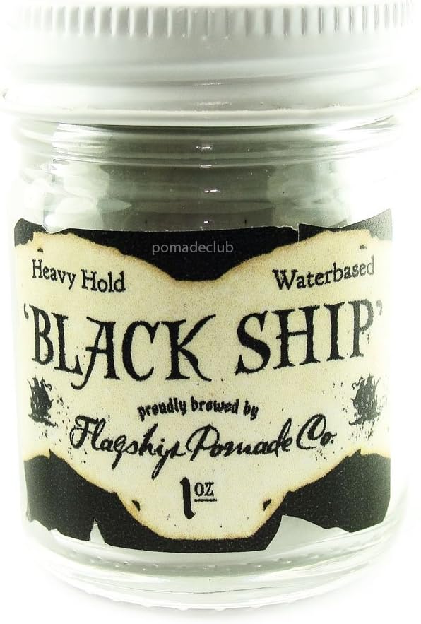 Flagship Pomade Co. Black Ship Heavy Water Based Vegan Pomade 1oz