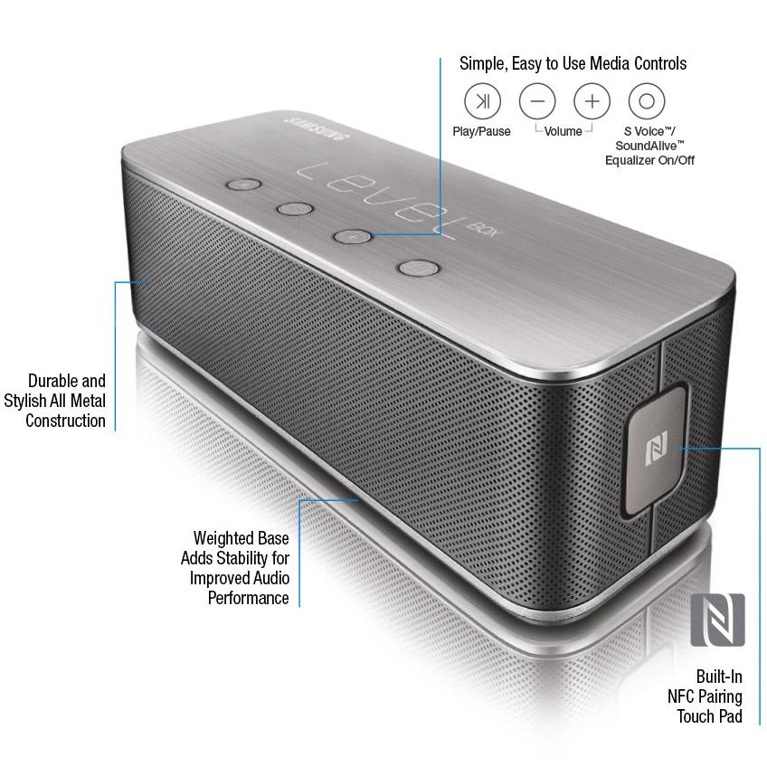 Samsung Level Box Bluetooth Wireless Speaker (Black) Cell