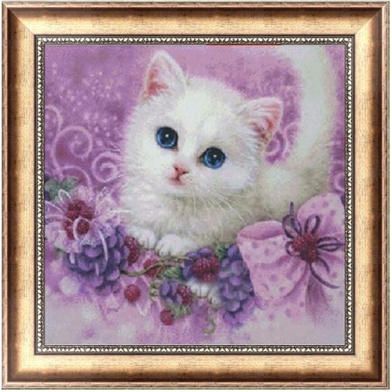 Amazon.com: Julyshop 5D DIY Diamond Painting Cute Cat Rhinestone