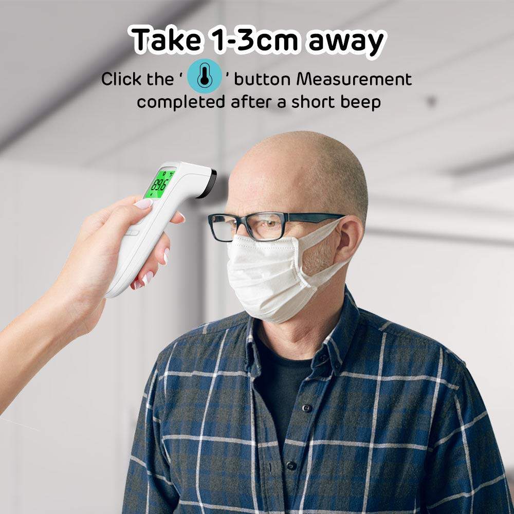 Touchless Thermometer for Adult-Forehead Thermometer with Fever Alarm and Memory Function – Ideal for Babies, Infants, Children, Adults, Indoor, and Outdoor Use: Industrial & Scientific