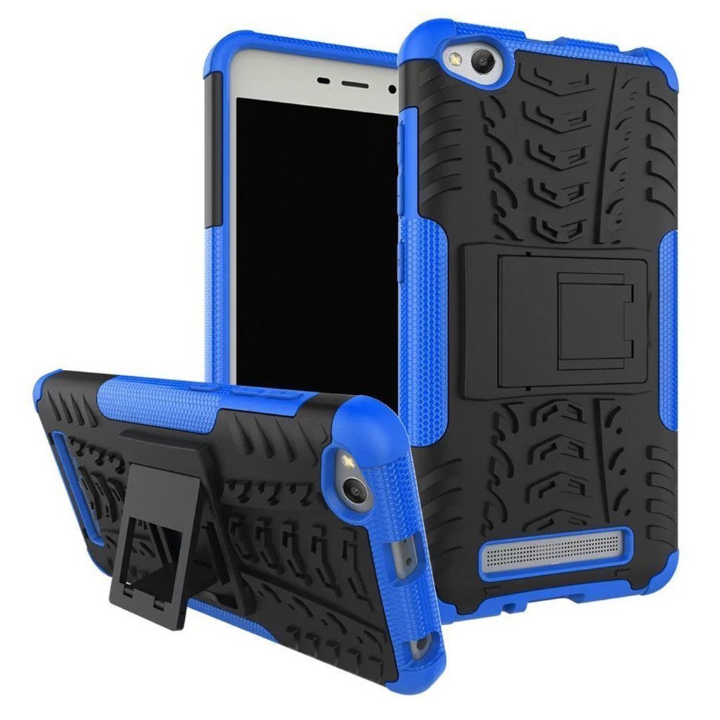 Kaira Tough Hybrid Armor Back Cover Case with Kickstand Back Case Cover for Xiaomi Redmi 4a (Blue)