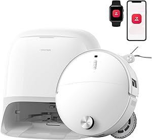 roborock Qrevo Curv 2 Pro Saugroboter mit Wischfunktion&Hebarem Wischmopp, 25.000 Pa HyperForce Saugkraft, Dual Anti-Tangle-System, 100°C Heißwasser-Moppwäsche, Reactive Al-Hinderniserkennung (Weiß)