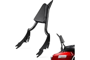 Benlari Sissy Bar Backrest, Integrated Passenger Backrest, Quick Release Detachable Sissy Bar Fit for Harley Davidson Touring Street Glide Road Glide Road King Electra Glide 2009-2024 (Black, 26inch)