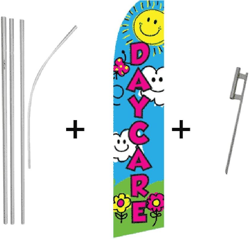 Daycare Super Flag & Pole Kit