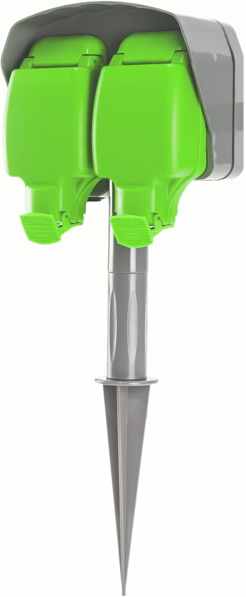 Status 15m Extension Lead Dual Socket Outdoor IP54 13A Green