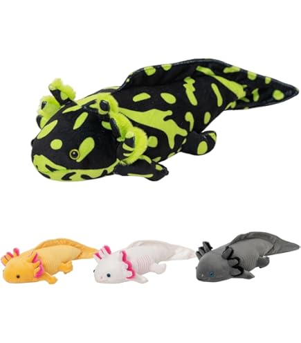 Amazon.com: The Petting Zoo Black Axolotl Stuffed Animal Plushie