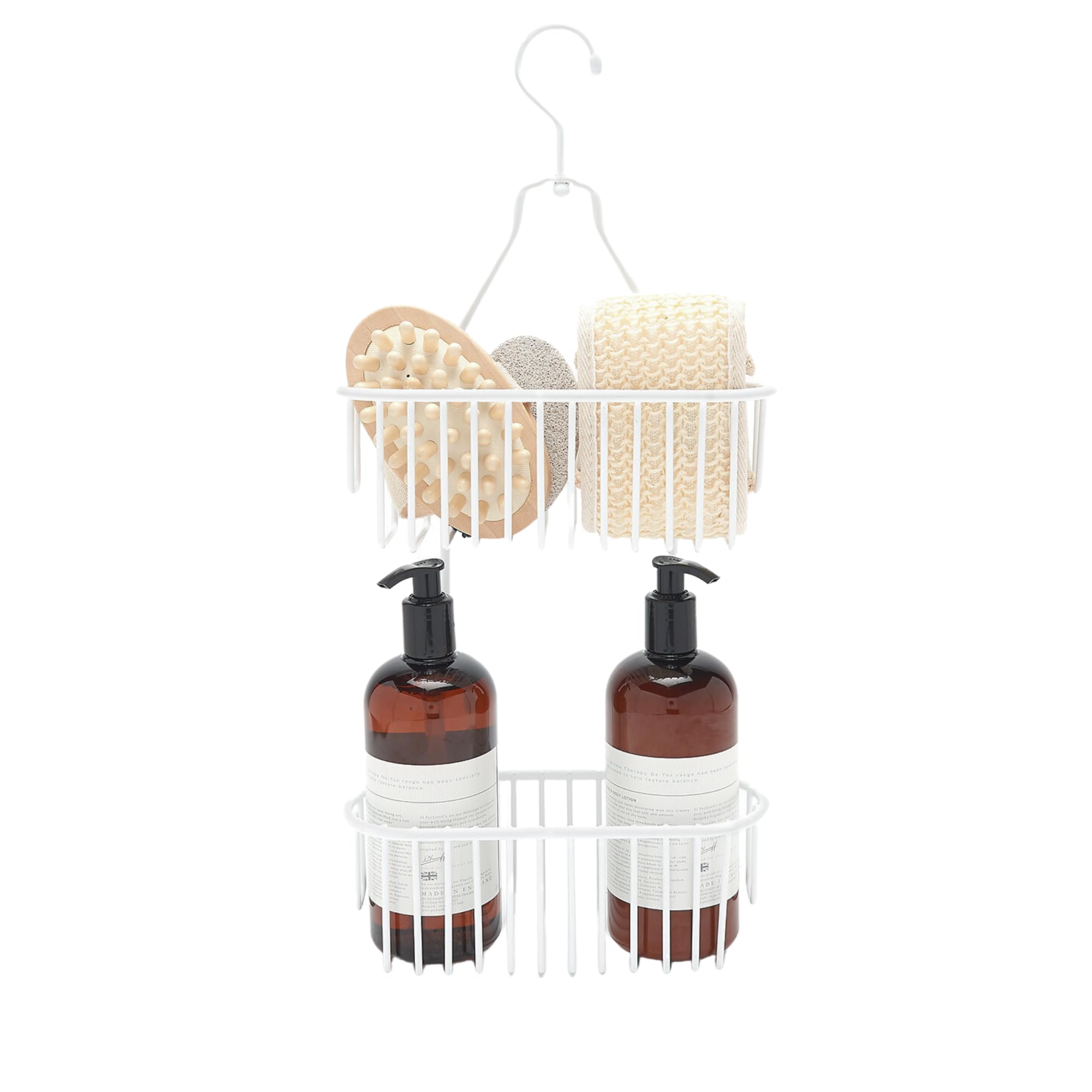 simplywire – 2 Tier Hanging Shower Caddy – Rust Resistant – White