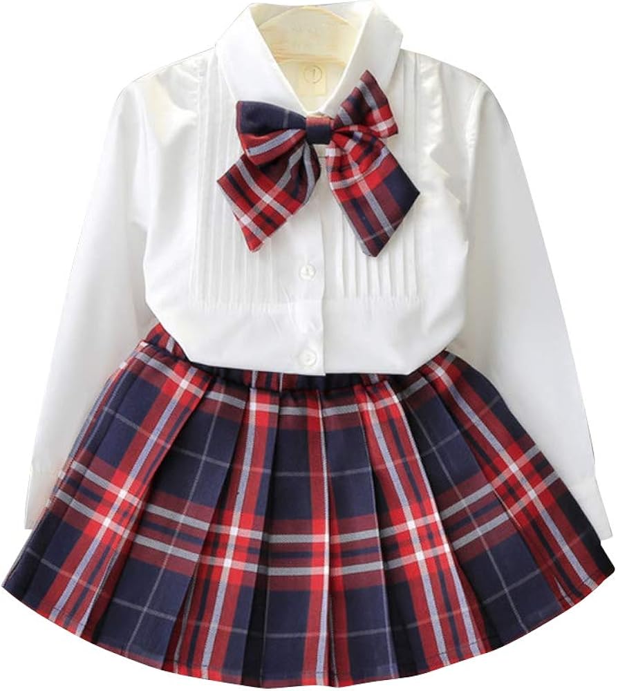 LAPLBEKE Bébés Filles Haut Jupe Ensemble Robe Enfants Fille Robe Jupe