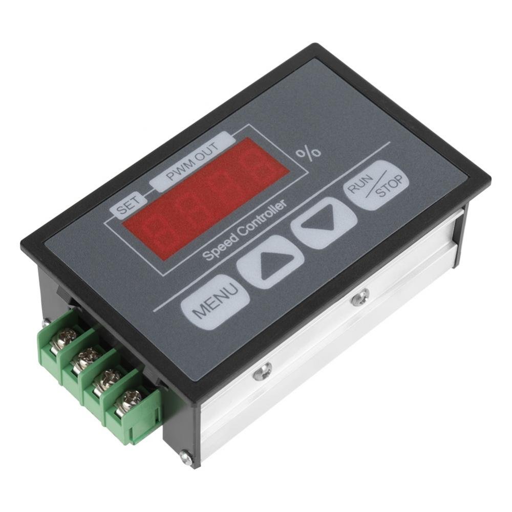 Vikye DC Motor Speed Controller, Adjustable Stepless Governor Regulator with Digital Display Percentage Tachometer 6-60V