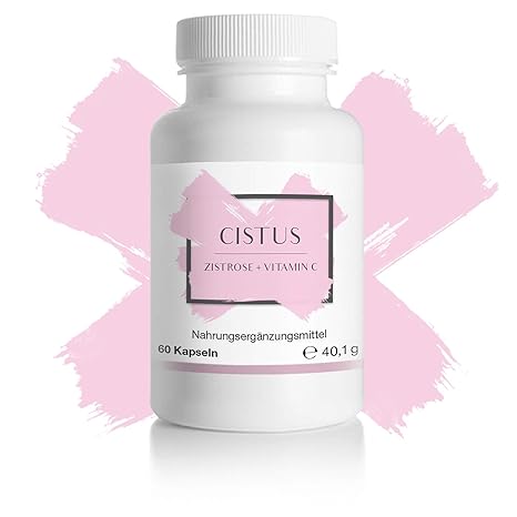 Cistus Creticus | Kretische Zistrose | 450 mg Zistrosenkraut pro Kapsel | Acerola | 60 Kapseln | Vegan | Hergestellt in Deuts