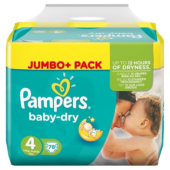 Pampers Baby Dry Size 4 (Maxi) Jumbo Pack 78 Pack Amazon.co.uk Health