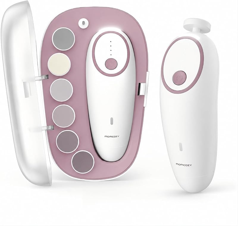 Momcozy Electric Baby Nail File Rechargeable Nail Clipper Pink 4 Gear