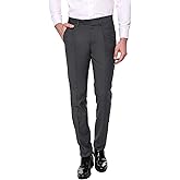 COOFANDY Men's Classic Fit Flat Front Dress Pants No Iron Premium Casual Pants Expandable Waist Suit Pants