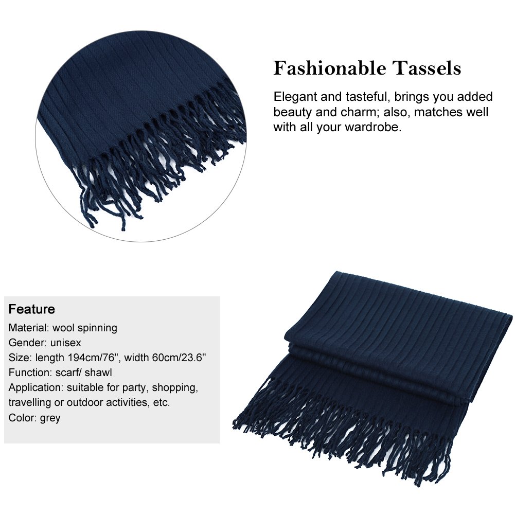 VBIGER Bufanda de Invierno de largo Oversize Caliente Bufanda Wrap para hombre y mujer