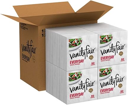 Soft 320 Count White Paper Napkins Vanity Fair Entertain Dinner Napkins