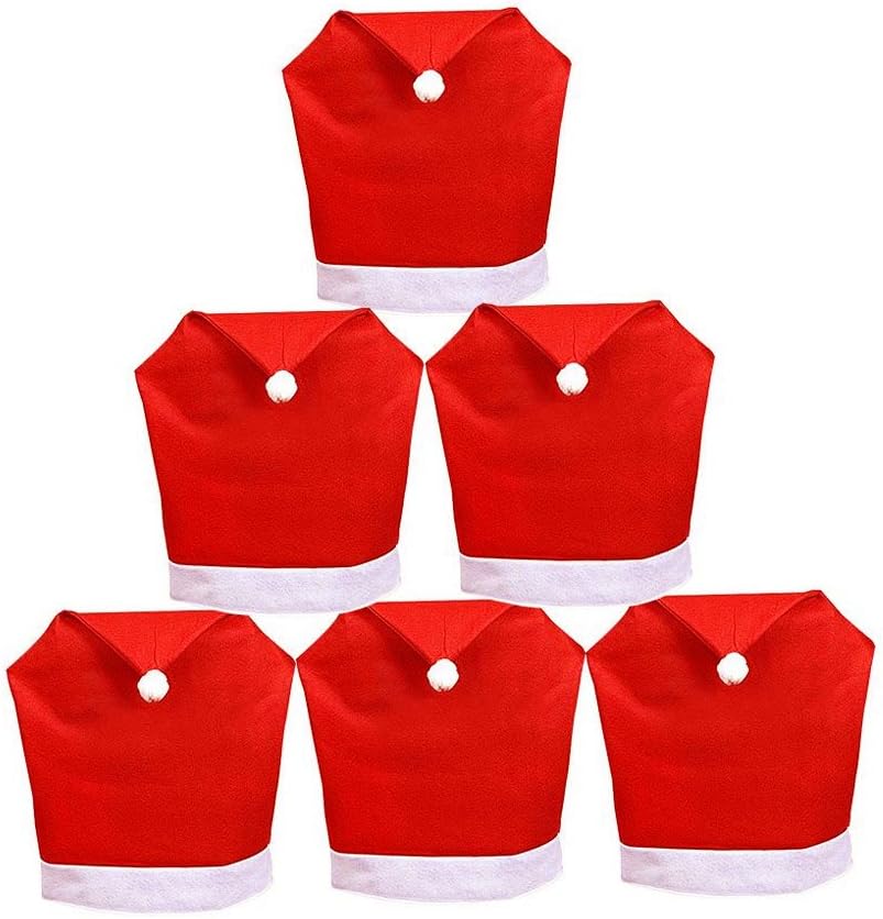 Tenrany Home Red Christmas Chair Back Covers Decorations