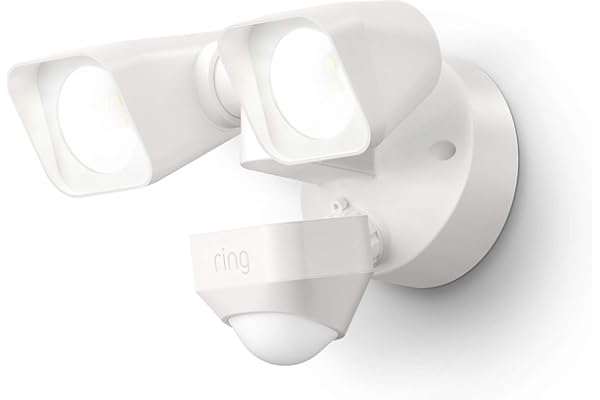 Ring Floodlight Wired â€” Motion-activated floodlight, bright LEDs, works with Amazon Sidewalk, White