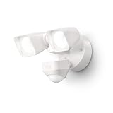 Ring Floodlight Wired — Motion-activated floodlight, bright LEDs, works with Amazon Sidewalk, White