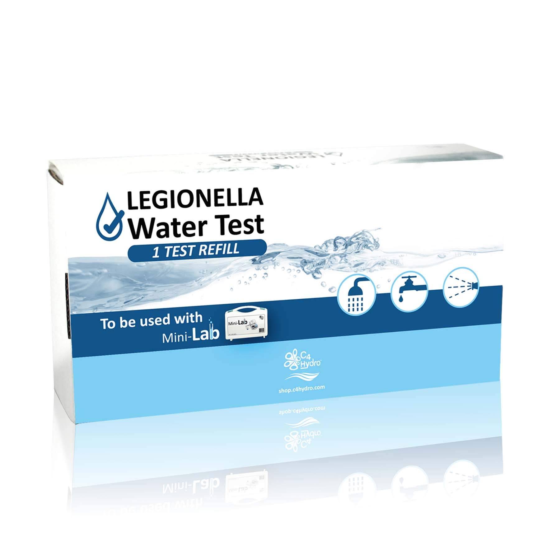 Legionella Water Test - 1 test refill - Detect legionella bacteria in your water - Single use test requiring C4Hydro Mini-Lab (sold separately)