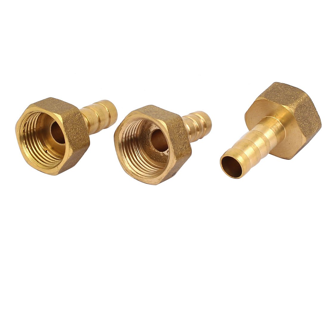sourcingmap 3/8BSP Female Thread 8mm Hose Barb Tube Fitting Coupler Connector Adapter 3pcs