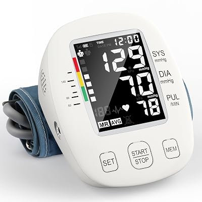 Blood Pressure Monitors for Home use, Automatic Digital BP Machine, Adjustable Upper-Arm Blood Pressure Cuff(8.7'' -16.5''), Large Clear LCD Backlit Display&HR Detection, 2x99 Sets Memory
