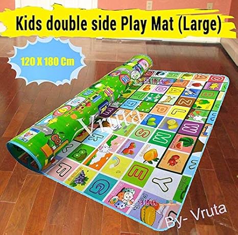 Piyuda Alphabet Playmat Waterproof; Anti Skid; Double Sided Baby Crawling Floor Mat (Multicolour)