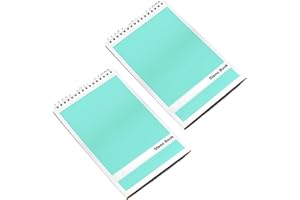 Duxesuk Steno Pads – 6x9 Inches 80 Sheets Steno Notebooks for Writing Notes in School, University, College & Office (2PCS Teal)