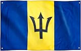 Runesol Barbados Flag 91x152cm 3x5ft with 4 Brass Eyelets Premium Polyester