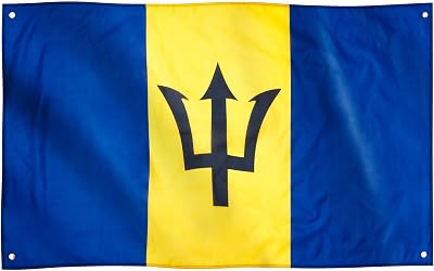 Runesol Barbados Flag 91x152cm 3x5ft with 4 Brass Eyelets Premium Polyester